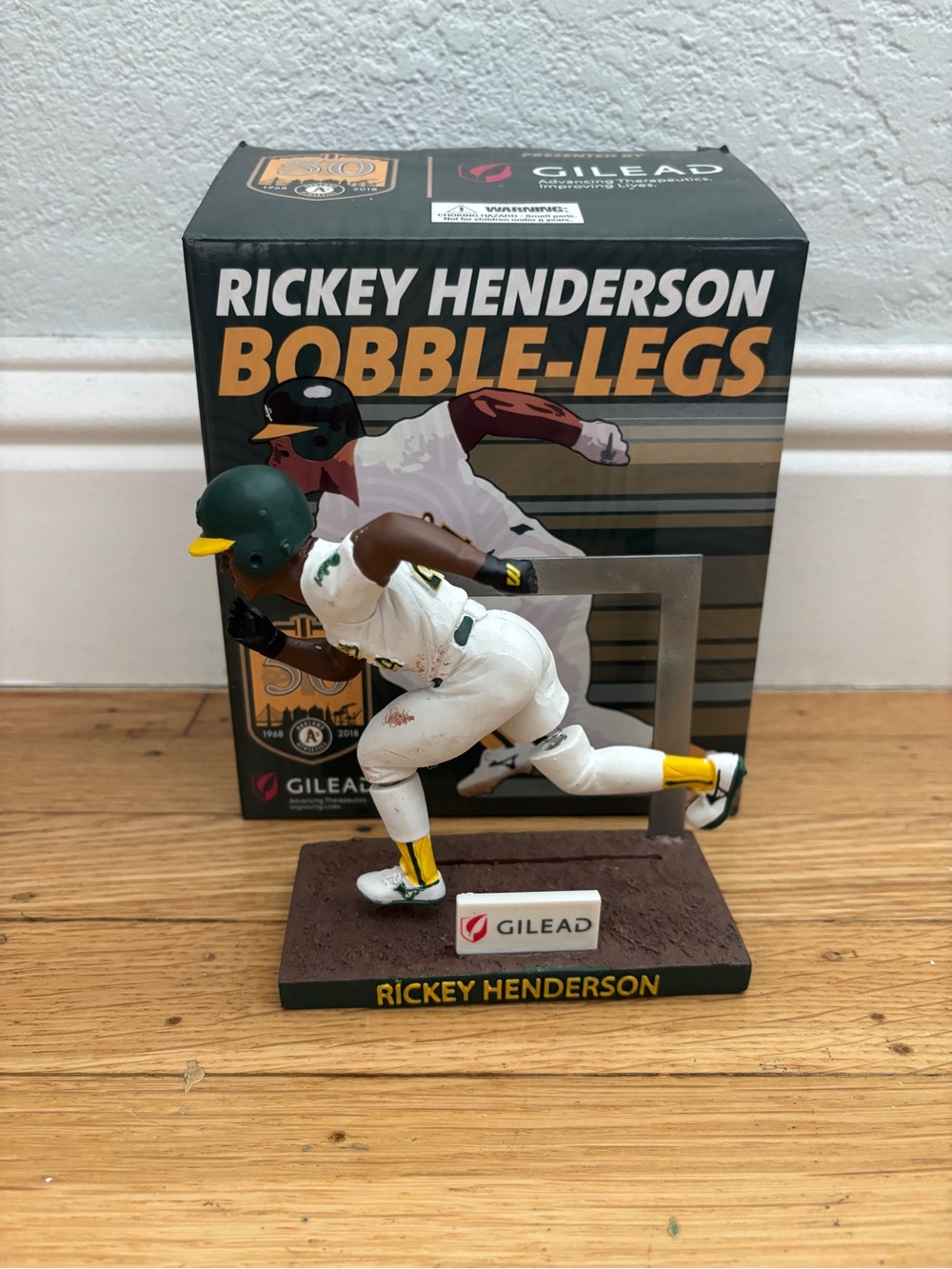 Oakland Athletics A’s Rickey Henderson Bobble-Legs 2018 SGA